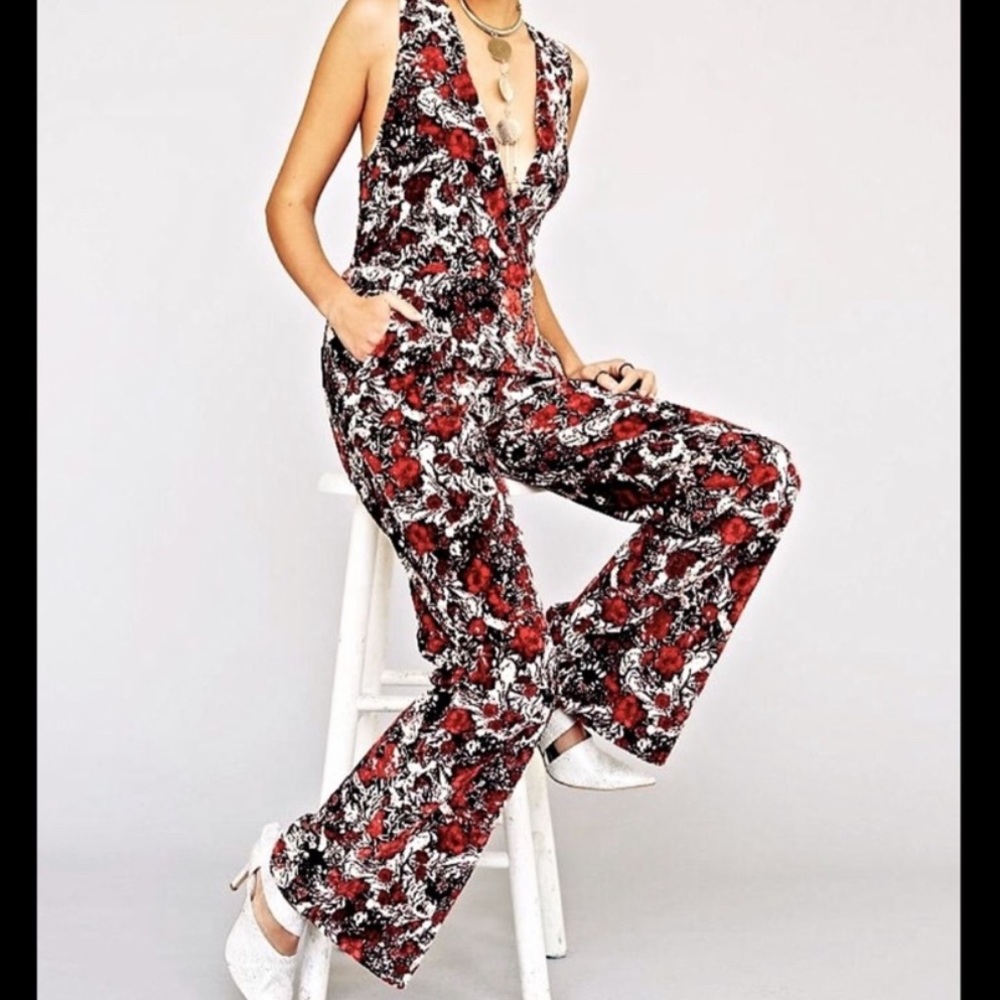 Free People multi color jumpsuit